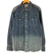 ヒューストン HOUSTON COTTON DENIM WESTERN SHIRT コットン デニム ウエスタンシャツ メンズ import:XXL