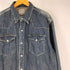ヒューストン HOUSTON COTTON DENIM WESTERN SHIRT コットン デニム ウエスタンシャツ メンズ import:XXL