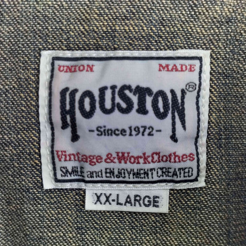 ヒューストン HOUSTON COTTON DENIM WESTERN SHIRT コットン デニム ウエスタンシャツ メンズ import:XXL