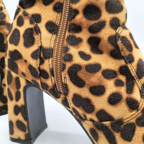 アズールバイマウジー AZUL by moussy STRETCH SHORT BOOTS/ストレッチショートブーツ レオパード レディース JPN:S