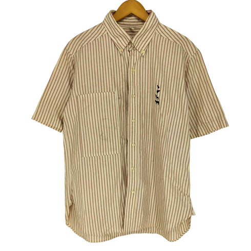 SEtt Incorporated アニマル刺繍 ショートスリーブ ボタンダウンシャツ マチ付き メンズ JPN:XL