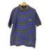 ポロスポーツラルフローレン POLO SPORT RALPH LAUREN 90S ロゴ刺繍 ボーダー ワッフル S/S ポロシャツ メンズ import:S