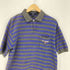 ポロスポーツラルフローレン POLO SPORT RALPH LAUREN 90S ロゴ刺繍 ボーダー ワッフル S/S ポロシャツ メンズ import:S
