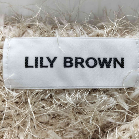 リリーブラウン Lily Brown 24SS フリンジ フリル ニット キャミ トップス レディース ONE SIZE