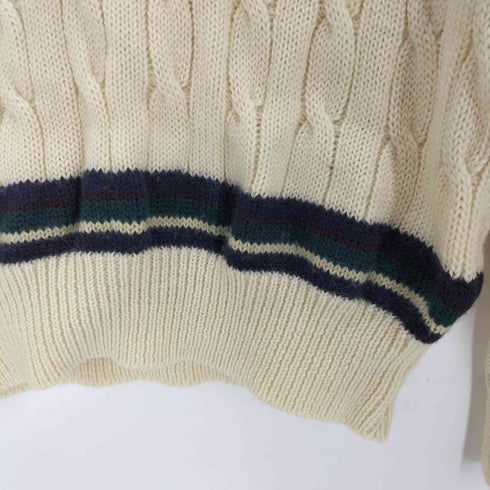 ポロバイラルフローレン Polo by RALPH LAUREN 80s 緑タグ ケーブル編み チルデンニット メンズ 160