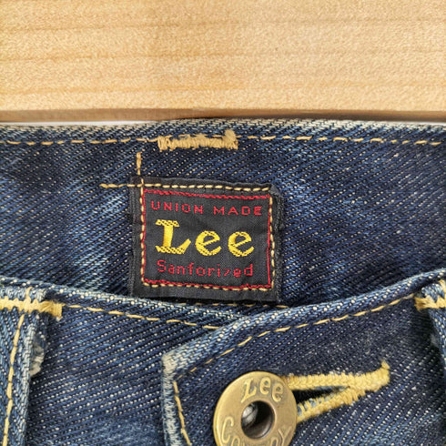 リー Lee 日本製 赤タグ復刻 ボタンフライ ストレートデニムパンツ メンズ 32×33