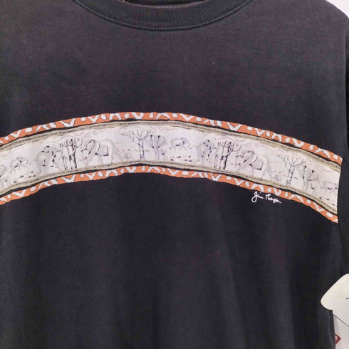 ジムトンプソン JIM THOMPSON フロント アニマル プリント クルーネック S/S Tシャツ メンズ import:M