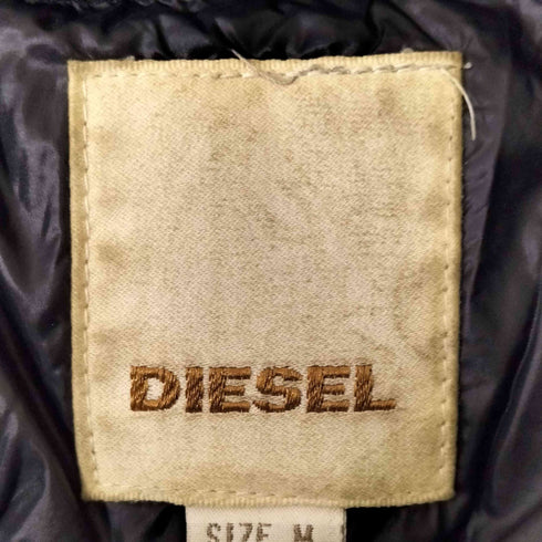 ディーゼル DIESEL パイピング フーデッド ダウンジャケット メンズ M