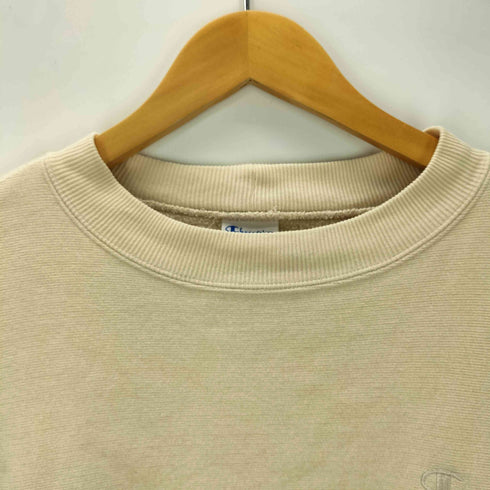 チャンピオン Champion 青単色 タグ 復刻 REVERSE WEAVE リバースウィーブ スウェット 袖 目あり レディース import:M