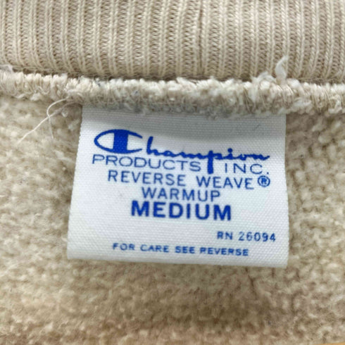 チャンピオン Champion 青単色 タグ 復刻 REVERSE WEAVE リバースウィーブ スウェット 袖 目あり レディース import:M