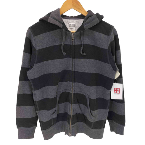 ユニクロ UNIQLO OLD ボーダー ダブルジップ パーカー Y2K メンズ L