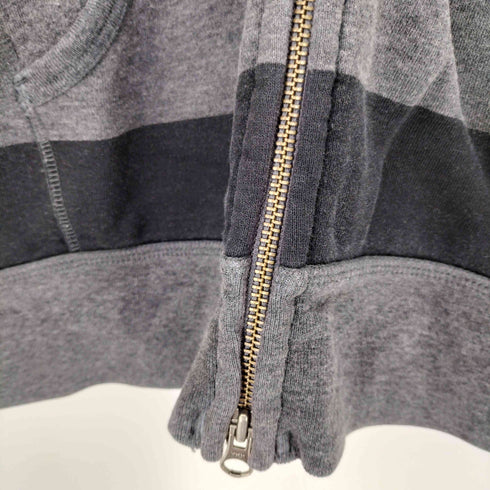 ユニクロ UNIQLO OLD ボーダー ダブルジップ パーカー Y2K メンズ L