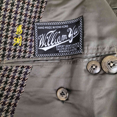 ジョンストンズオブエルガン johnstons of elgin 千鳥格子 3Bテーラードジャケット メンズ