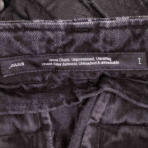 ユリウス JULIUS 25AW 12oz DENIM GASMASK CARGO 12oz デニムガスマスクカーゴパンツ メンズ JPN:2