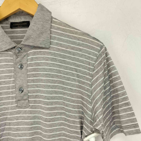 コルネリアーニ Corneliani イタリア製 ボーダー ポロシャツ メンズ JPN:50
