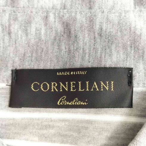 コルネリアーニ Corneliani イタリア製 ボーダー ポロシャツ メンズ JPN:50