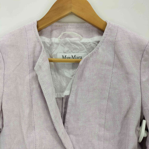マックスマーラ MAX MARA イタリア製 スキッパー ノーカラージャケット レディース 32