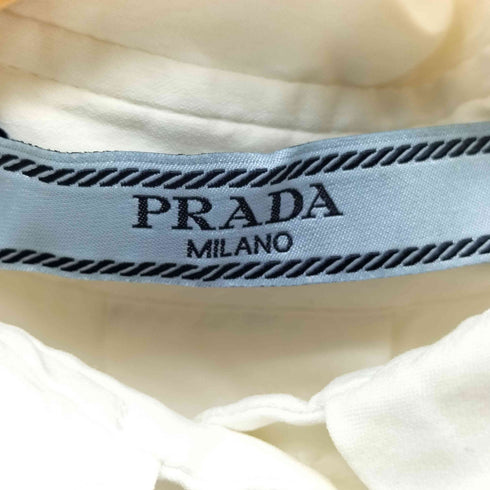 プラダ PRADA ノースリーブ 比翼シャツ レディース 36