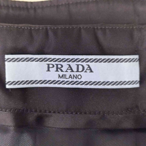 プラダ PRADA ベルテッド ナイロン フレアスカート レディース EUR:38