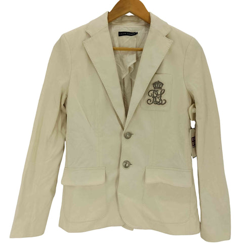 ラルフローレン RALPH LAUREN エンブレム ワッペン 2B テーラードジャケット レディース 6