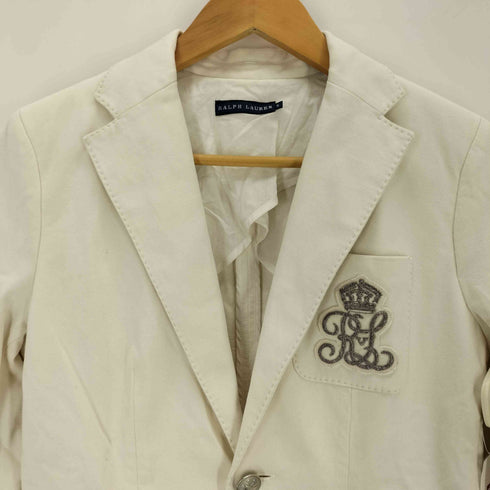 ラルフローレン RALPH LAUREN エンブレム ワッペン 2B テーラードジャケット レディース 6