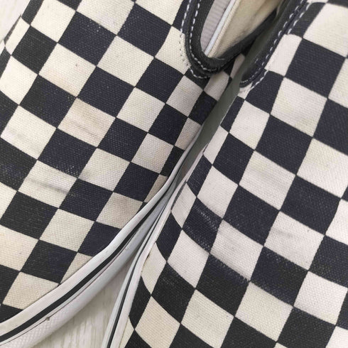 バンズ VANS SLIP ON スリッポンローカットスニーカー チェッカーフラッグ メンズ 26.5
