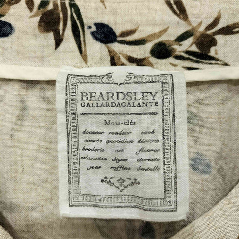 ビアズリー BEARDSLEY レーヨン リネン オリーブ柄 チュニック レディース FREE