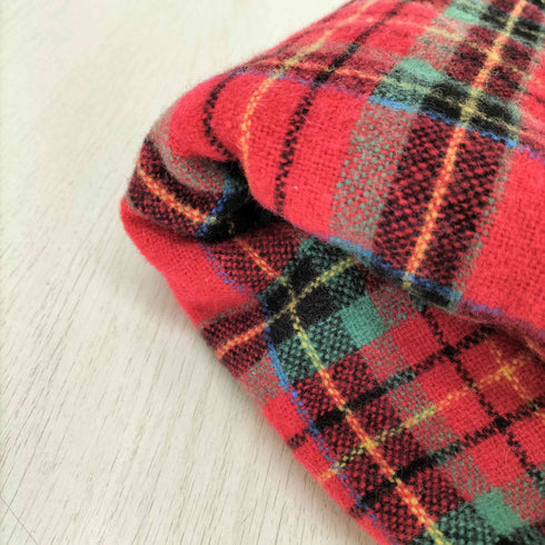 ラルフローレン RALPH LAUREN HOME スモールポニー刺繍 クリスマス タータンチェック 大判 フリンジマフラー メンズ 75×140