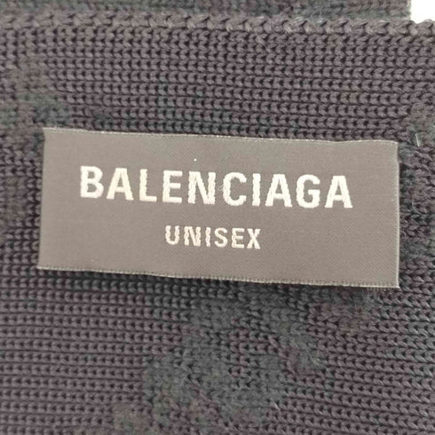 バレンシアガ BALENCIAGA ジャガード ロゴ 総柄 マフラー メンズ