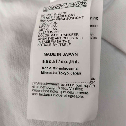 サカイ Sacai 22SS SIDE OPEN TEE サイド オープン Tシャツ メンズ