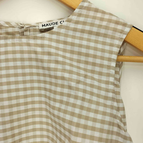 Maude Club ALFIE TOP ギンガムチェック ノースリーブ ブラウス レディース import:S