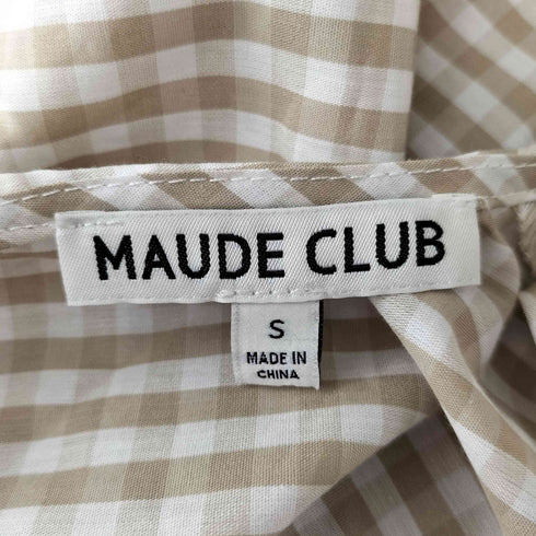 Maude Club ALFIE TOP ギンガムチェック ノースリーブ ブラウス レディース import:S