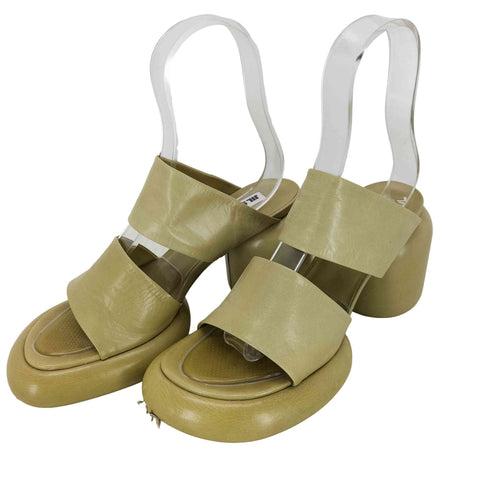 ジルサンダー JIL SANDER ブロックヒール サンダル レディース 36