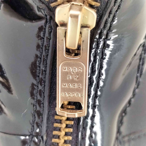 マークバイマークジェイコブス Marc by Marc Jacobs フロントジップ ボア エナメル ブーツ レディース 36