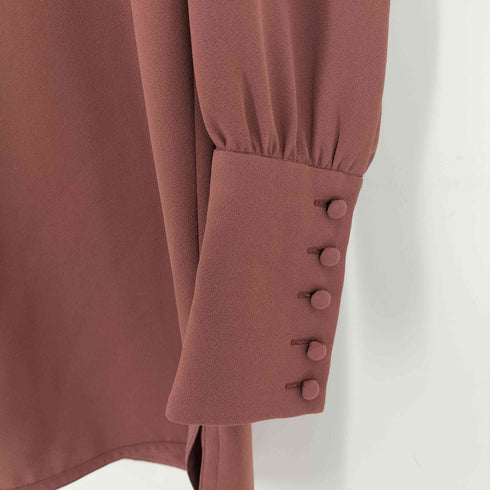 メゾンマルジェラ Maison Margiela ヘンリーネック サイドスリット 長袖 ブラウス レディース 38