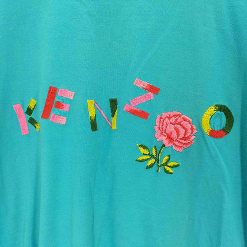 ケンゾー KENZO ロゴ 花 刺繍 半袖 Tシャツ メンズ M