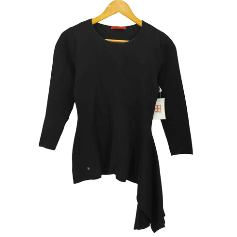 CAROLINA HERRERA アシンメトリー レーヨントップ レディース import:S