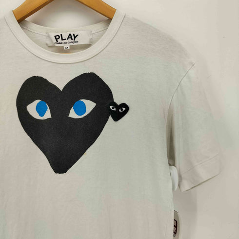 プレイコムデギャルソン PLAY COMME des GARCONS BLACK DOUBLE HEART S/S TEE メンズ JPN:M