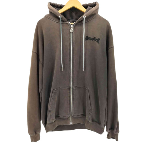 サプライヤー SUPPLIER CROSS LEATHER PATCH ZIP HOODIE メンズ JPN:XL