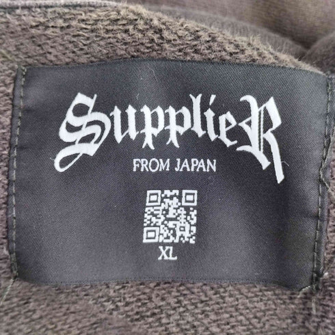 サプライヤー SUPPLIER CROSS LEATHER PATCH ZIP HOODIE メンズ JPN:XL