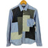 コムデギャルソンオム COMME des GARCONS HOMME 00s AD2009 09AW 異素材パッチワーク レギュラーカラー ストライプ シャツ メンズ XS