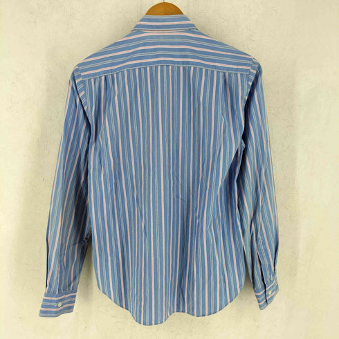 コムデギャルソンオム COMME des GARCONS HOMME 00s AD2009 09AW 異素材パッチワーク レギュラーカラー ストライプ シャツ メンズ XS