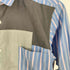 コムデギャルソンオム COMME des GARCONS HOMME 00s AD2009 09AW 異素材パッチワーク レギュラーカラー ストライプ シャツ メンズ XS