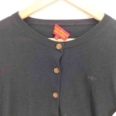 ヴィヴィアンウエストウッドレッドレーベル Vivienne Westwood RED LABEL オーブ刺繍 Vネック ニットカーディガン レディース JPN:3