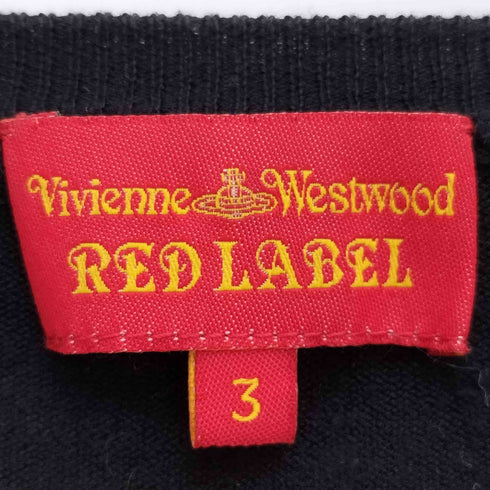 ヴィヴィアンウエストウッドレッドレーベル Vivienne Westwood RED LABEL オーブ刺繍 Vネック ニットカーディガン レディース JPN:3