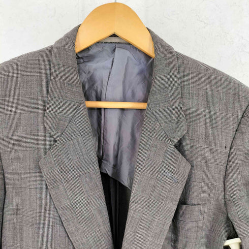 コムデギャルソンオム COMME des GARCONS HOMME 80s ウール チェック 背抜き 2B テーラードジャケット メンズ S