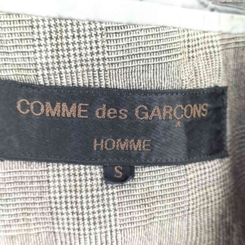 コムデギャルソンオム COMME des GARCONS HOMME 80s ウール チェック 背抜き 2B テーラードジャケット メンズ S