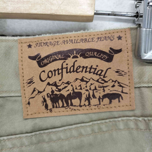 CONFIDENTIAL コンフィデンシャル ポケット刺繍 ローライズ フレア パンツ Y2K レディース 28