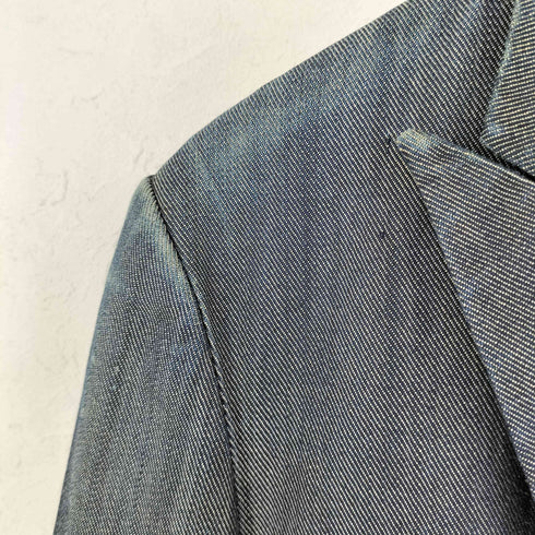 コムデギャルソンオム COMME des GARCONS HOMME 00s AD2006 07SS 裏地 ストライプ チェック 切替 2B デニム テーラードジャケット メンズ S