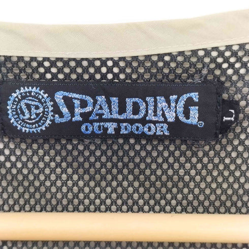 スポルディング SPALDING ナイロン 裏地メッシュ マルチポケット フィッシングベスト メンズ import:L